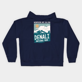 Alaska Denali National Park Retro Vintage Design Kids Hoodie